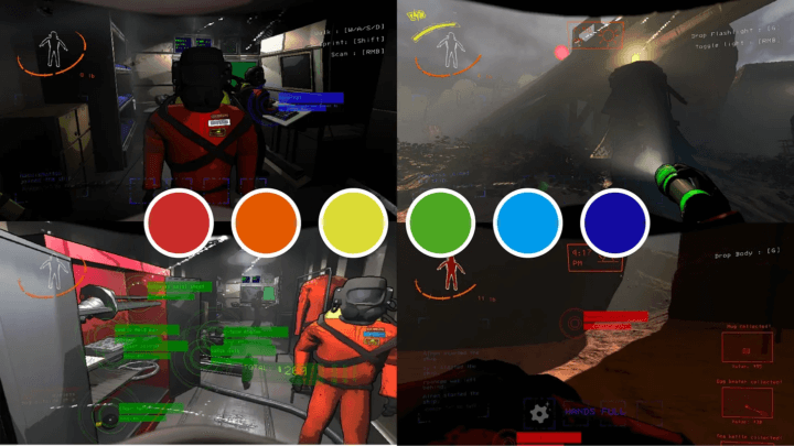 Color scheme of the game Lethal Company