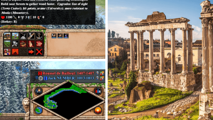 UI (pattern & shape) of age of empires 2